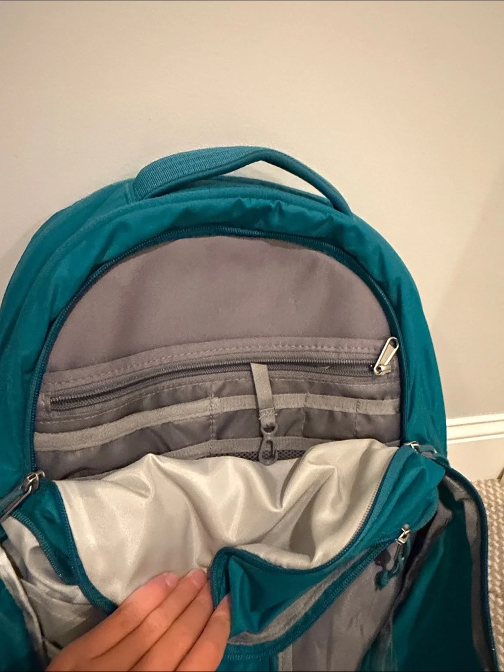 The North Face Surge Backpack in Teal